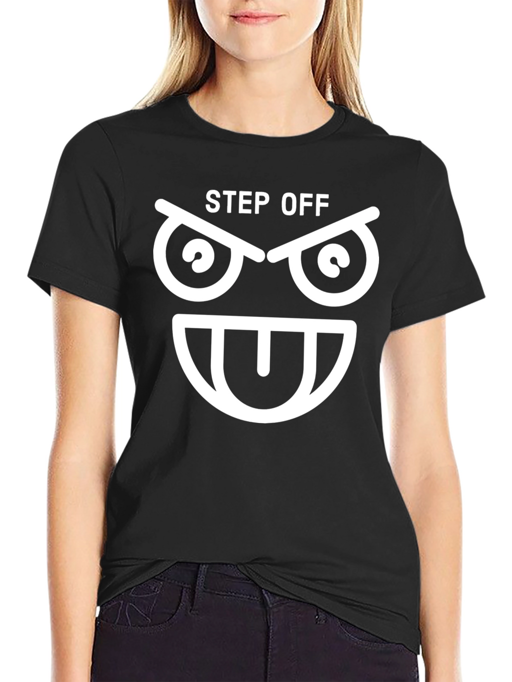 Step Off Graphic Tee - Funny Emoji Shirt