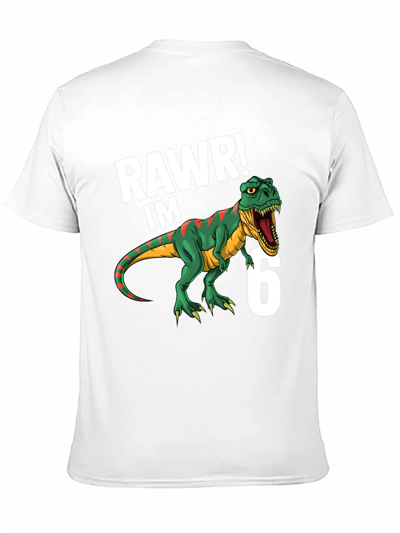 RAWR! Im 6! Dinosaur Birthday T-Shirt
