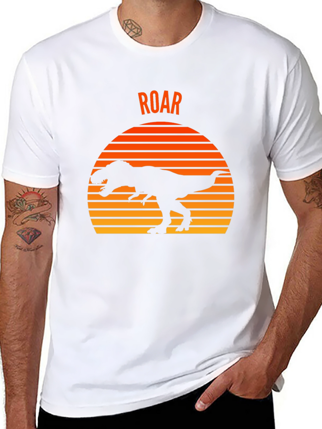 Dino Sunset T-Shirt - Black