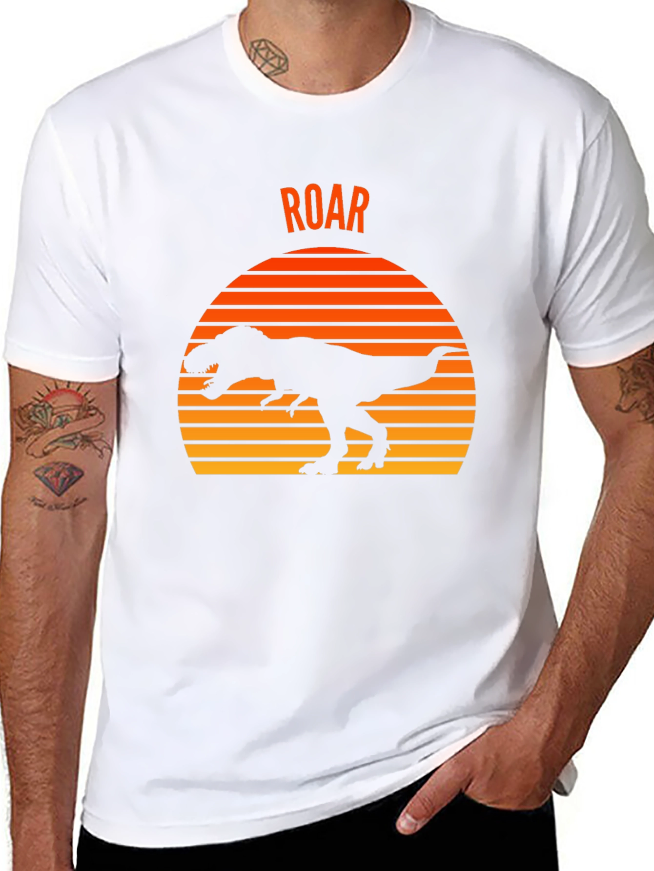 Dino Sunset T-Shirt - Black