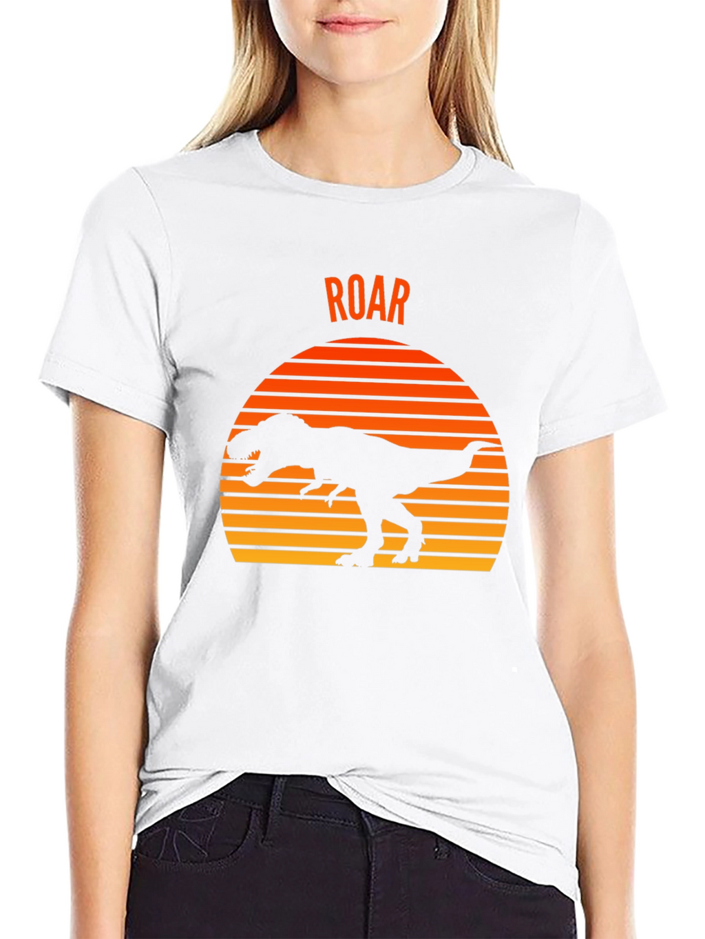Dino Sunset T-Shirt - Black