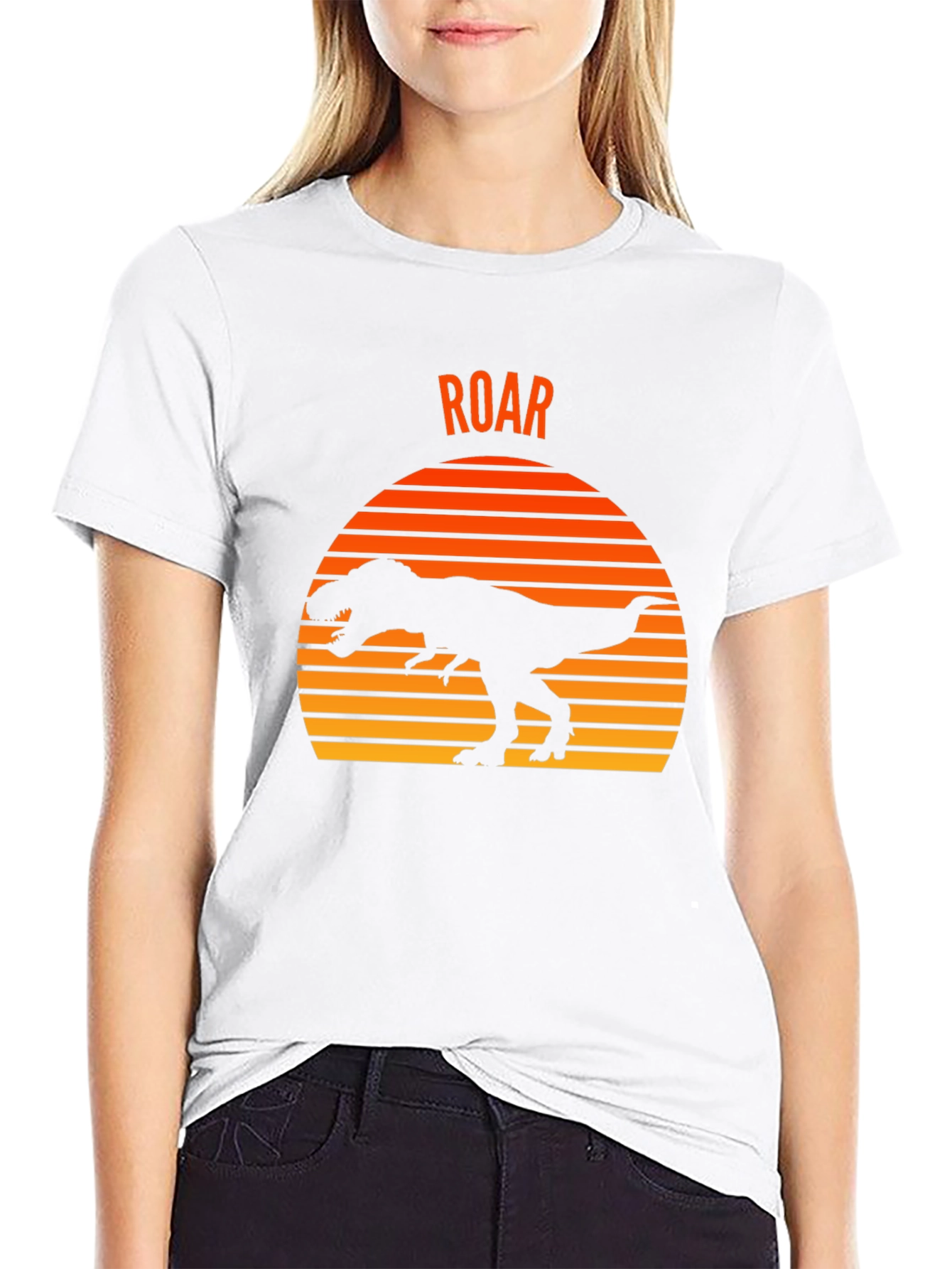 Dino Sunset T-Shirt - Black