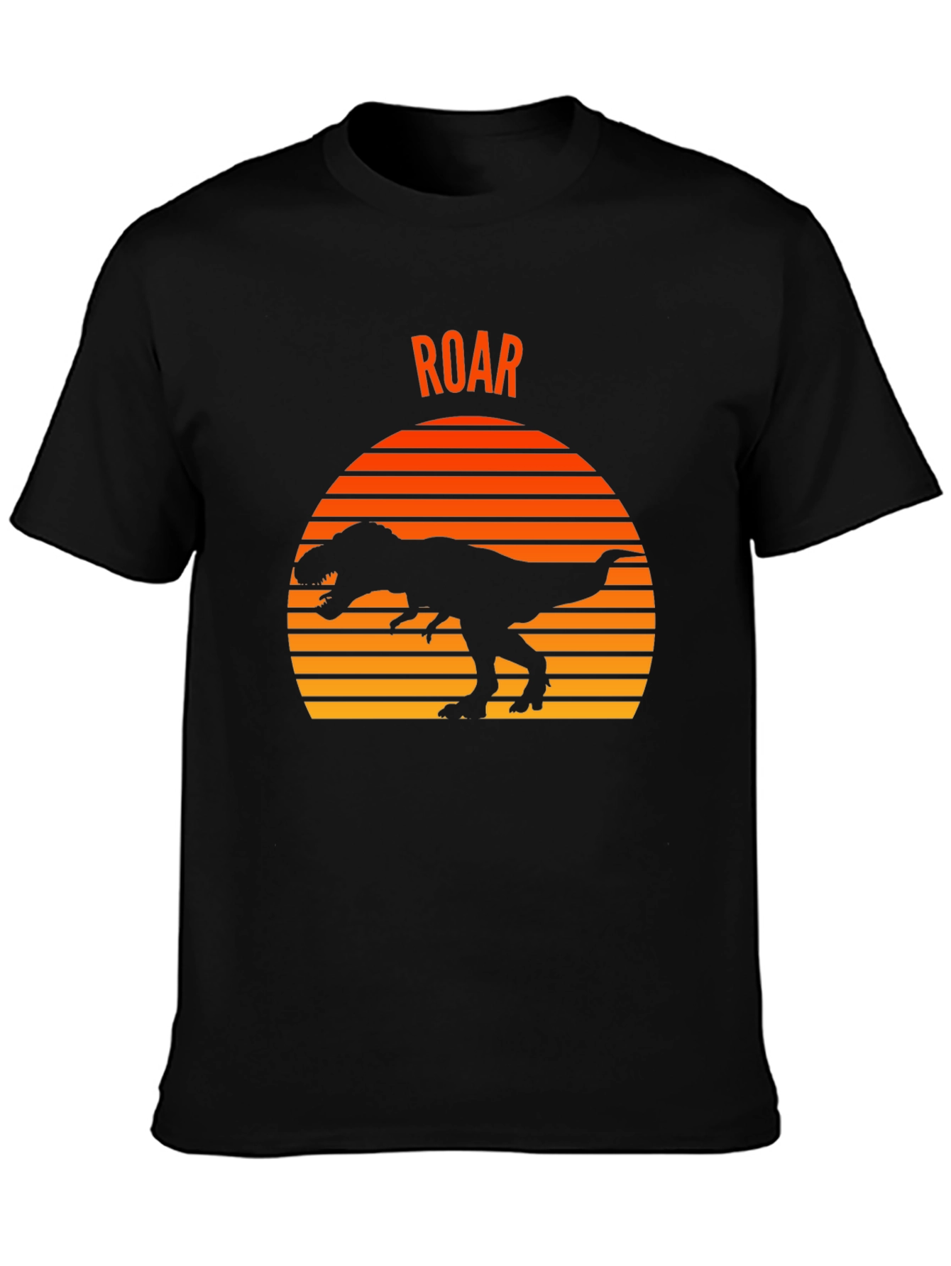 Dino Sunset T-Shirt - Black