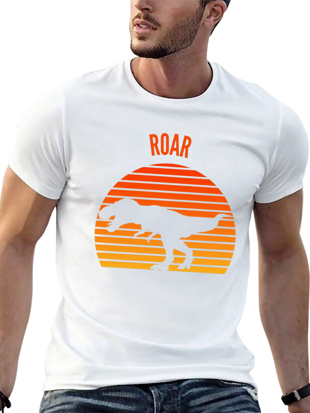 Dino Sunset T-Shirt - Black