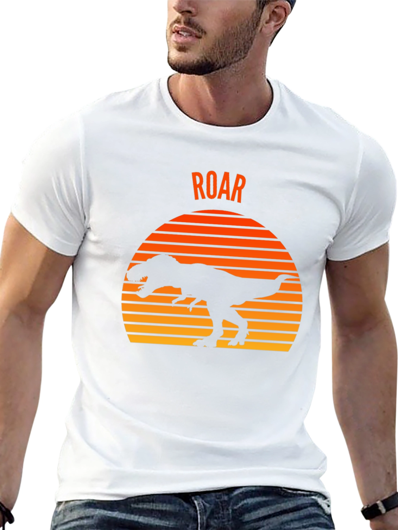 Dino Sunset T-Shirt - Black