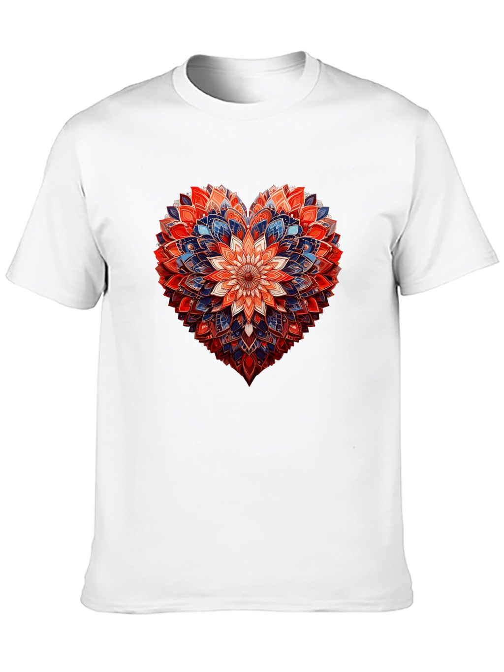 Floral Heart Graphic Black T-Shirt