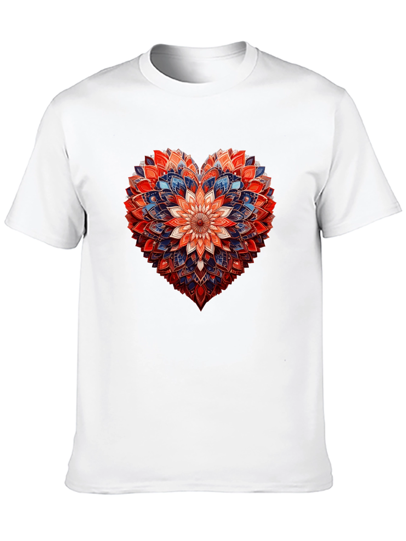 Floral Heart Graphic Black T-Shirt