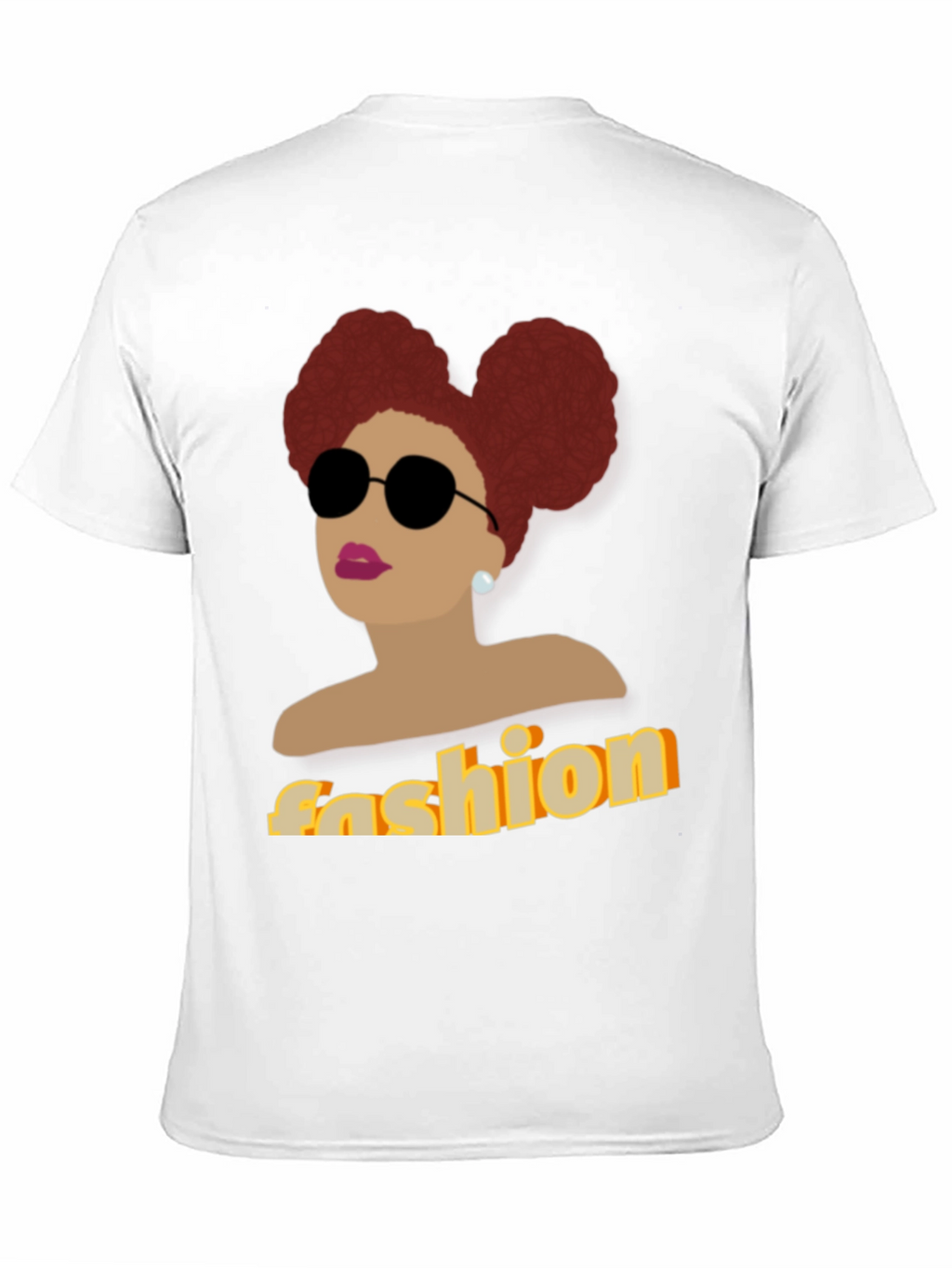 Fashion Afro Woman Graphic Black T-Shirt