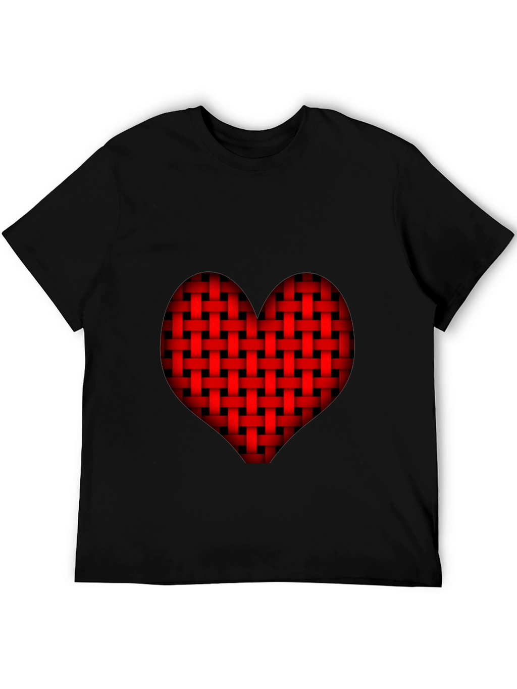 Woven Heart Graphic Tee - Black
