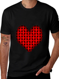 Woven Heart Graphic Tee - Black