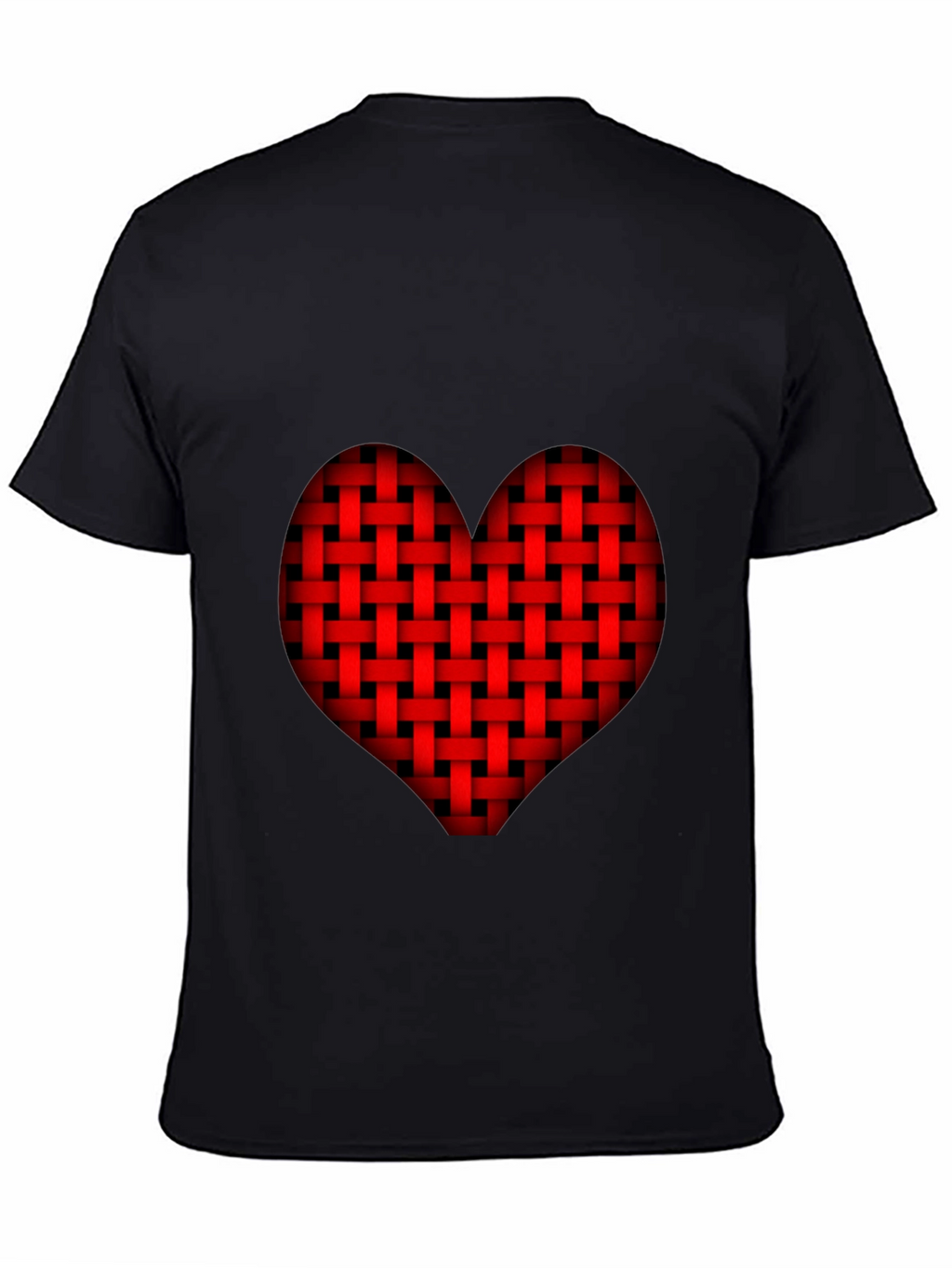 Woven Heart Graphic Tee - Black