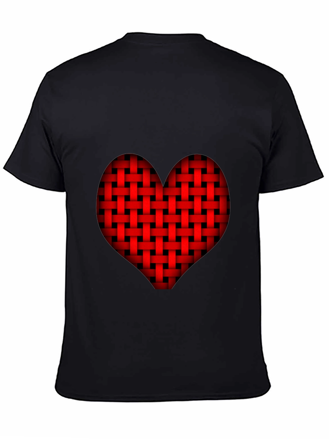 Woven Heart Graphic Tee - Black
