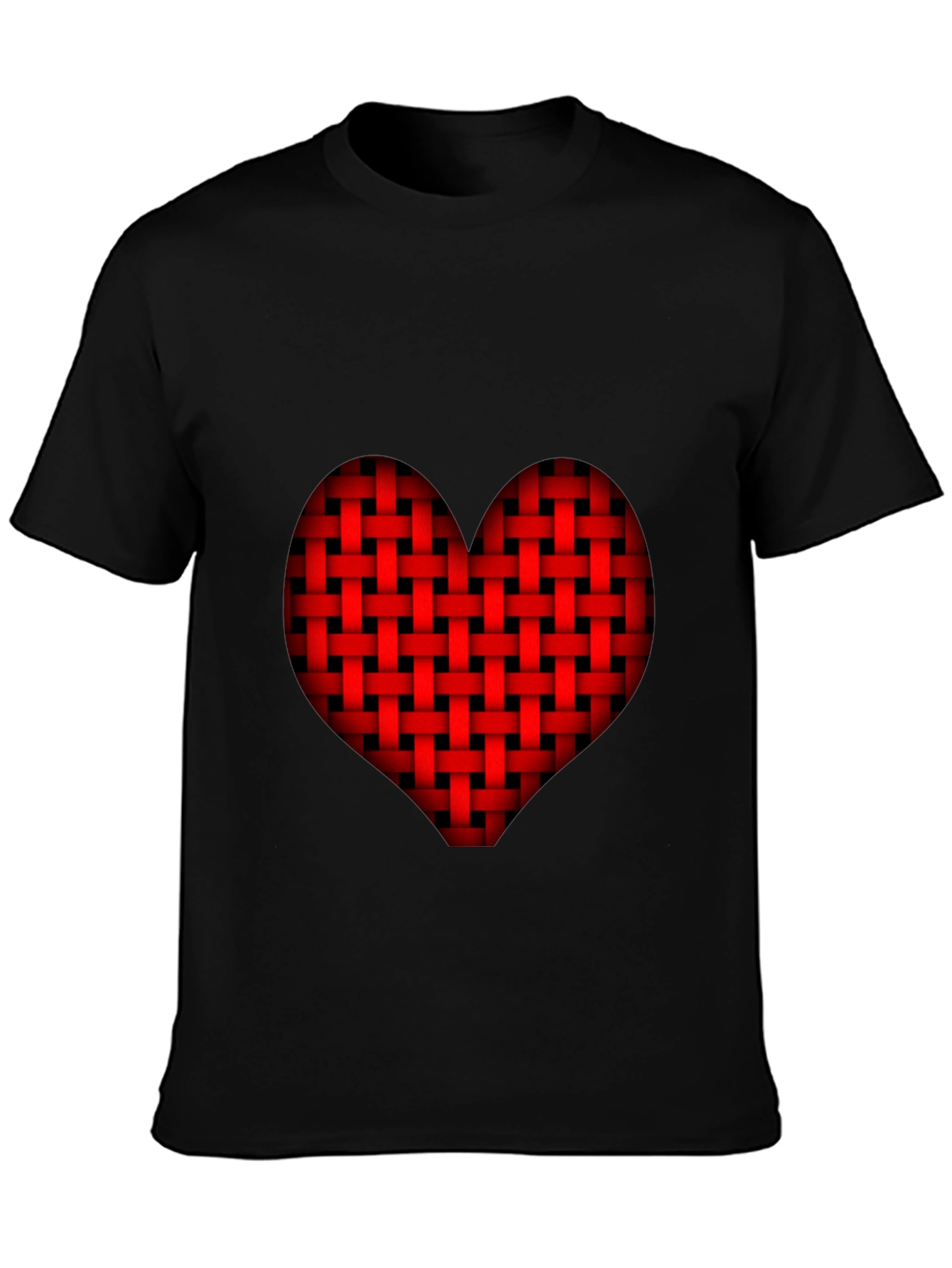 Woven Heart Graphic Tee - Black