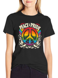 Peace & Pride Rainbow Graphic T-Shirt