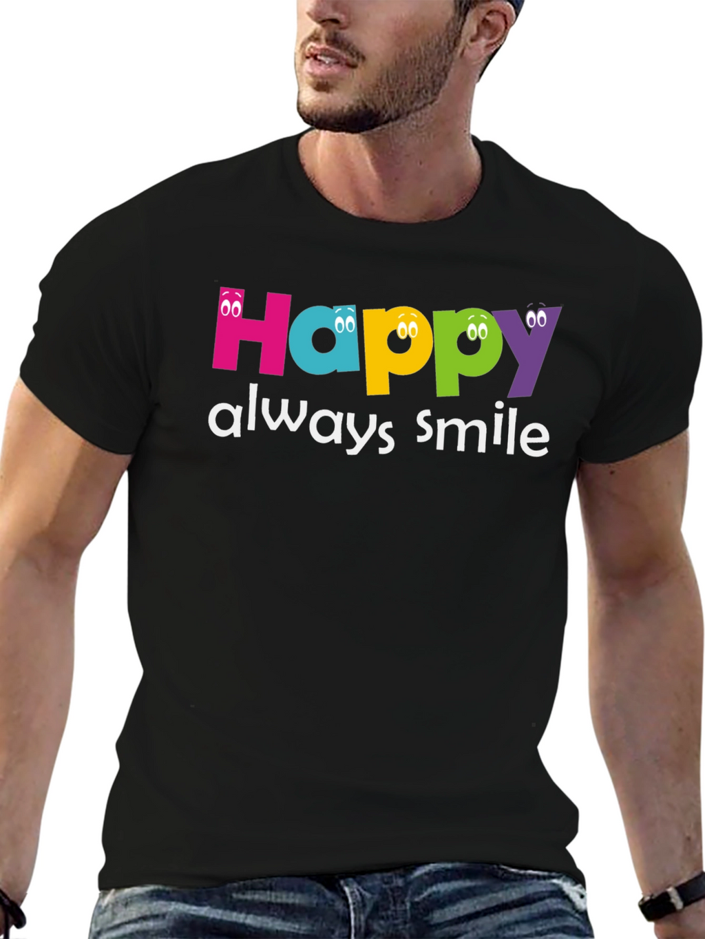 Happy Always Smile Graphic Tee