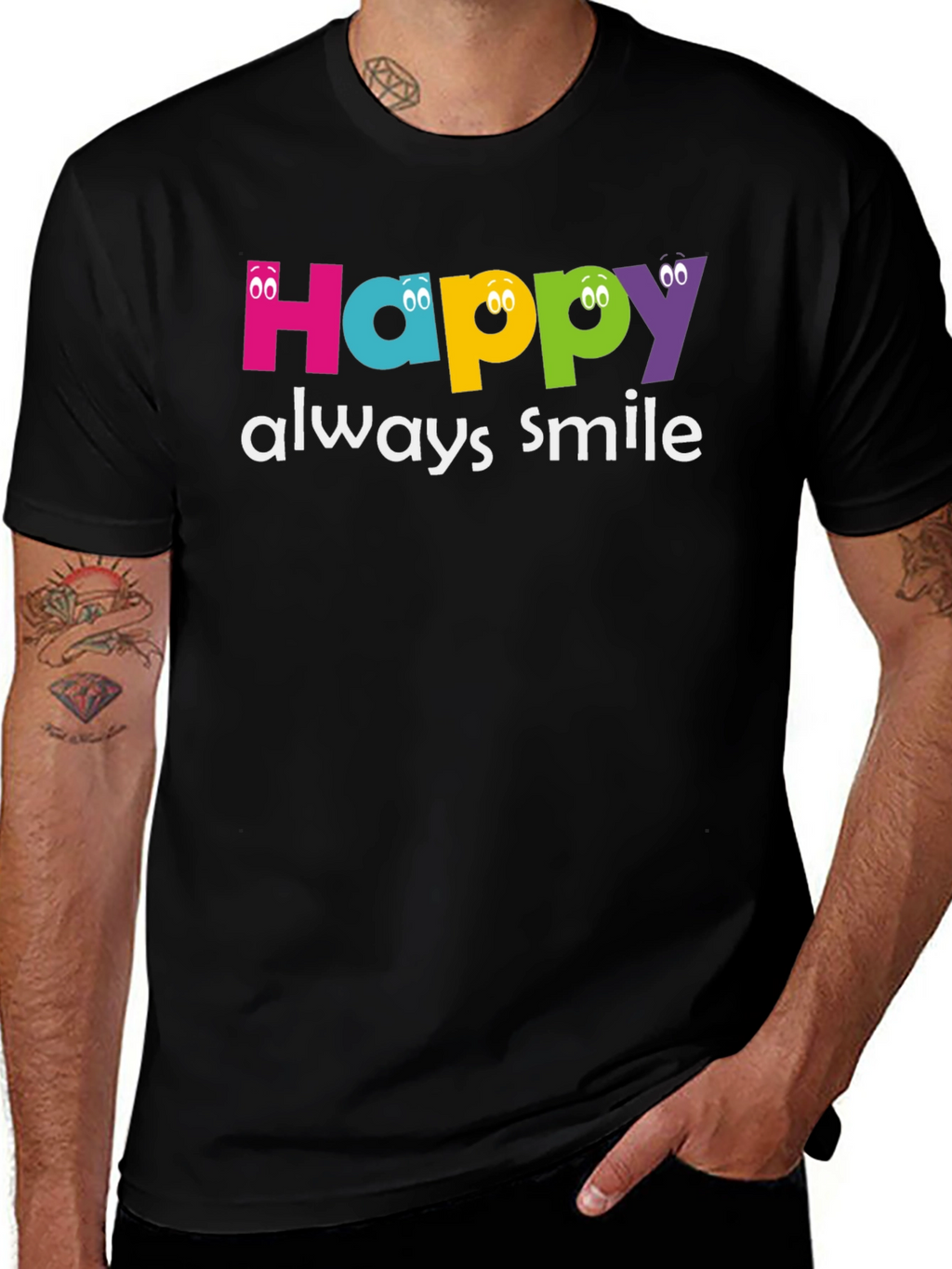 Happy Always Smile Graphic Tee