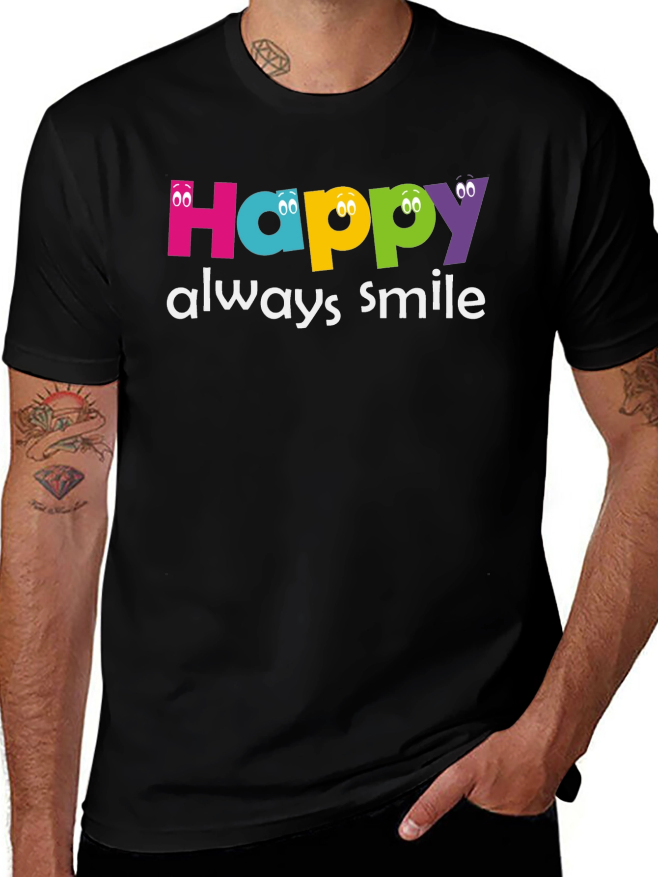 Happy Always Smile Graphic Tee