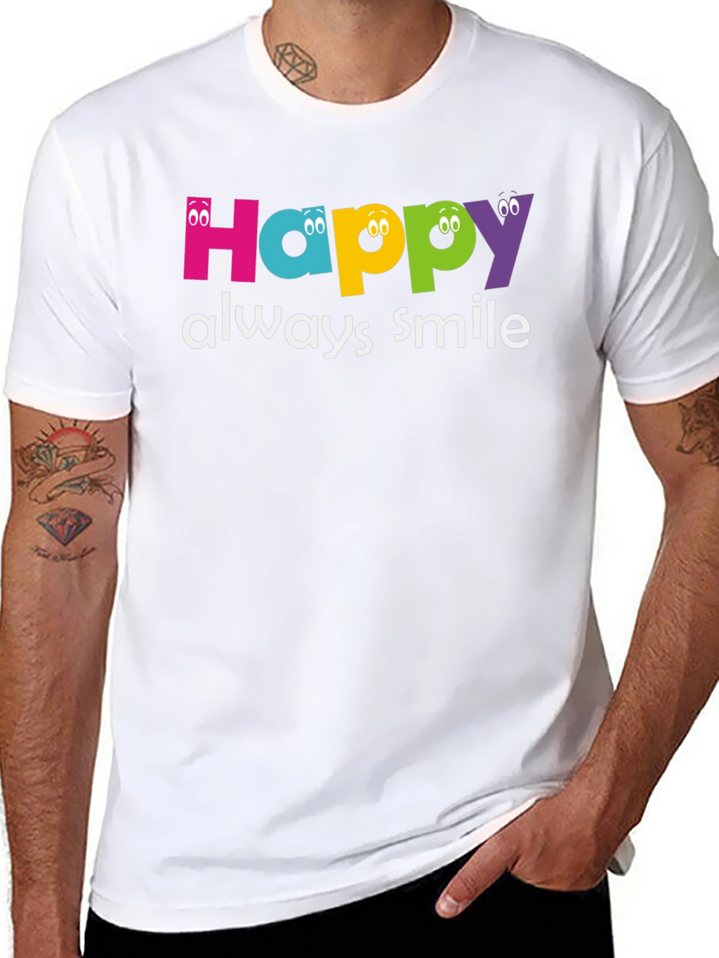 Happy Always Smile Graphic Tee