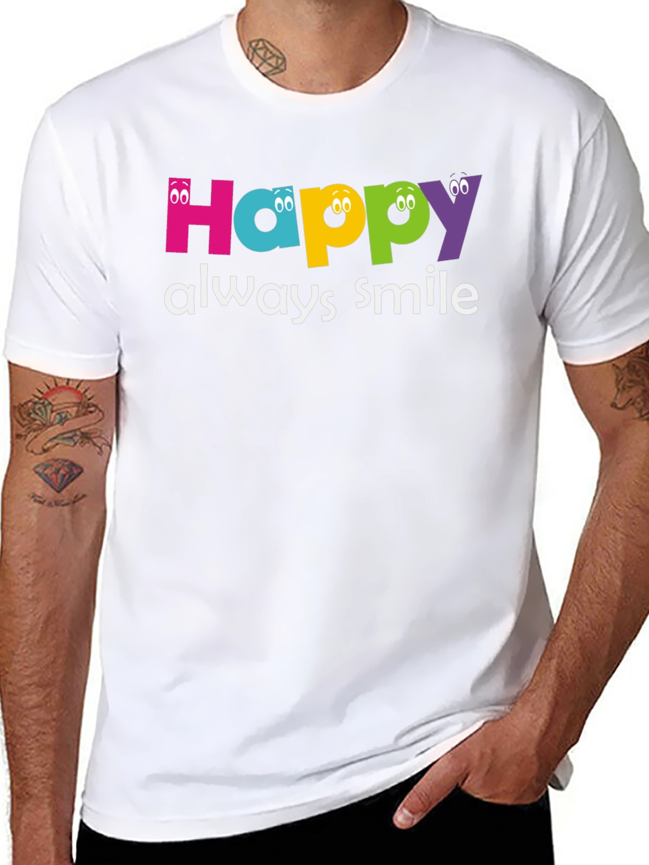 Happy Always Smile Graphic Tee