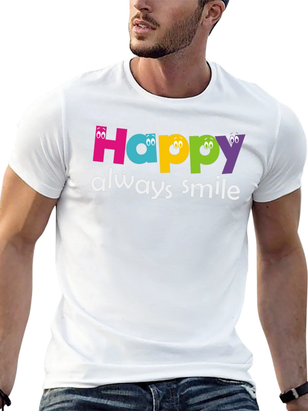 Happy Always Smile Graphic Tee