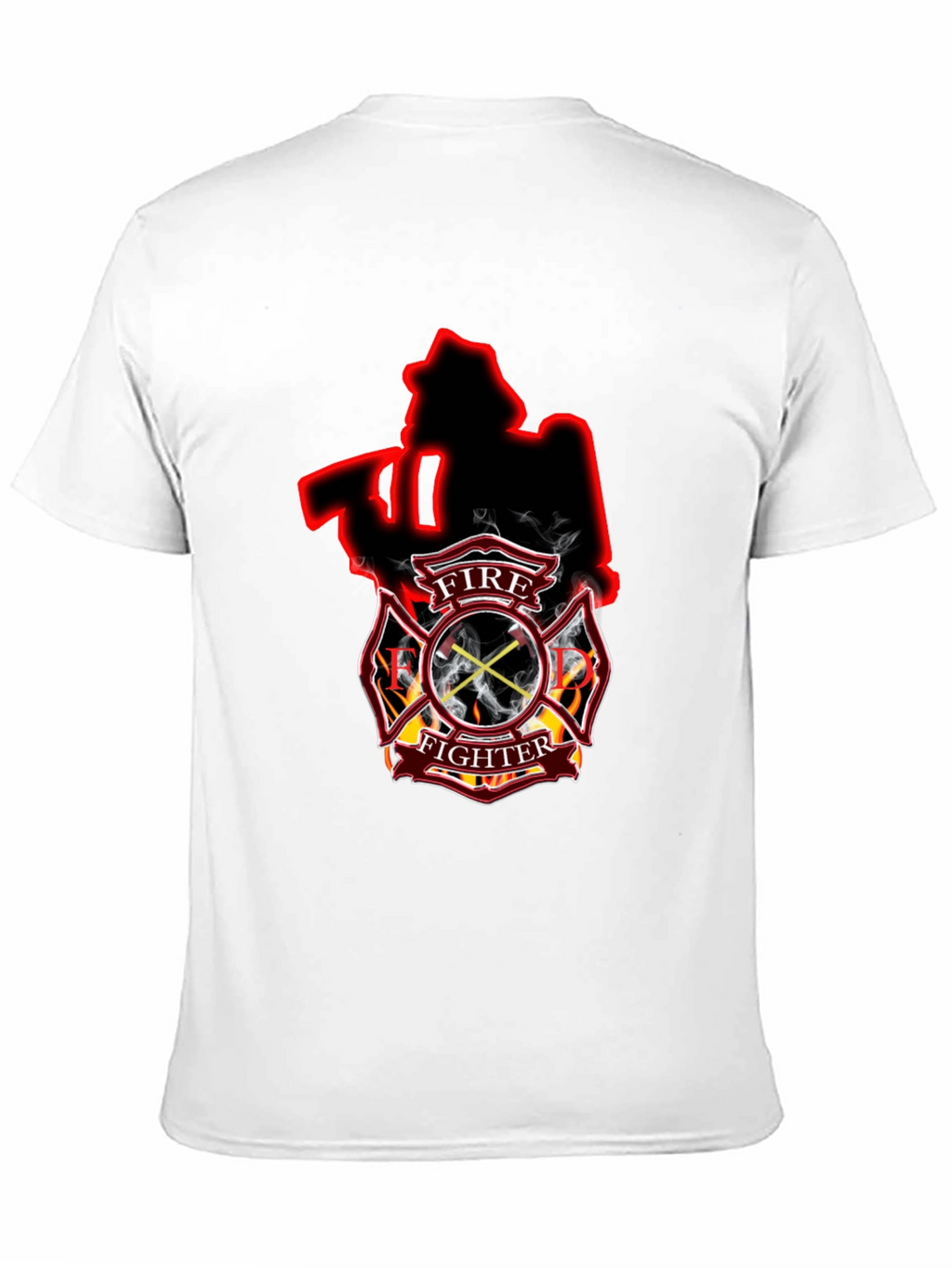 Firefighter Axe Shield Black T-Shirt