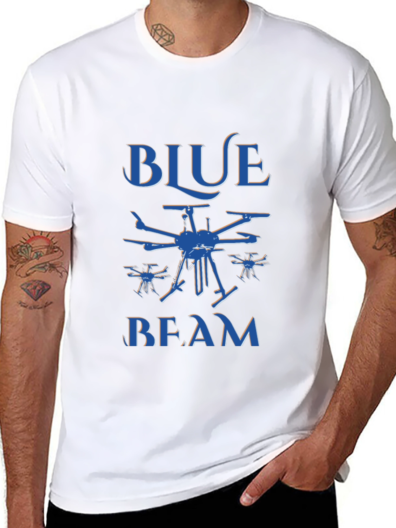 Blue Beam Graphic T-Shirt - Conspiracy Theory Tee