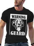 Warning Guard Dog Graphic T-Shirt