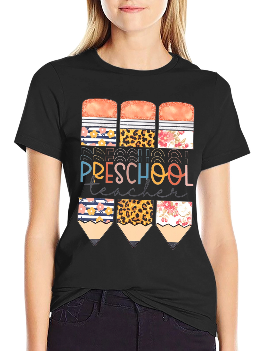 Preschool Teacher Pencil T-Shirt