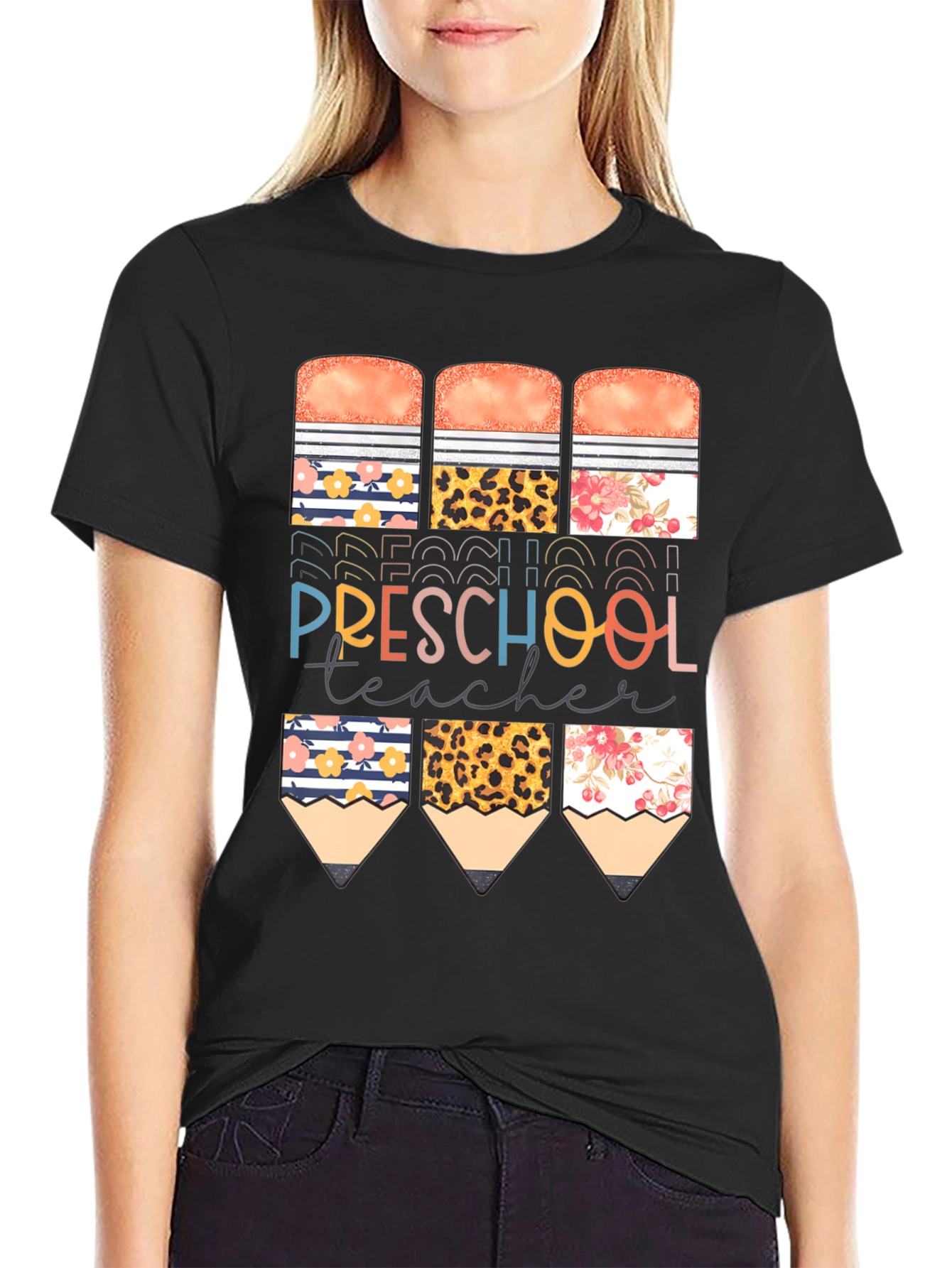 Preschool Teacher Pencil T-Shirt