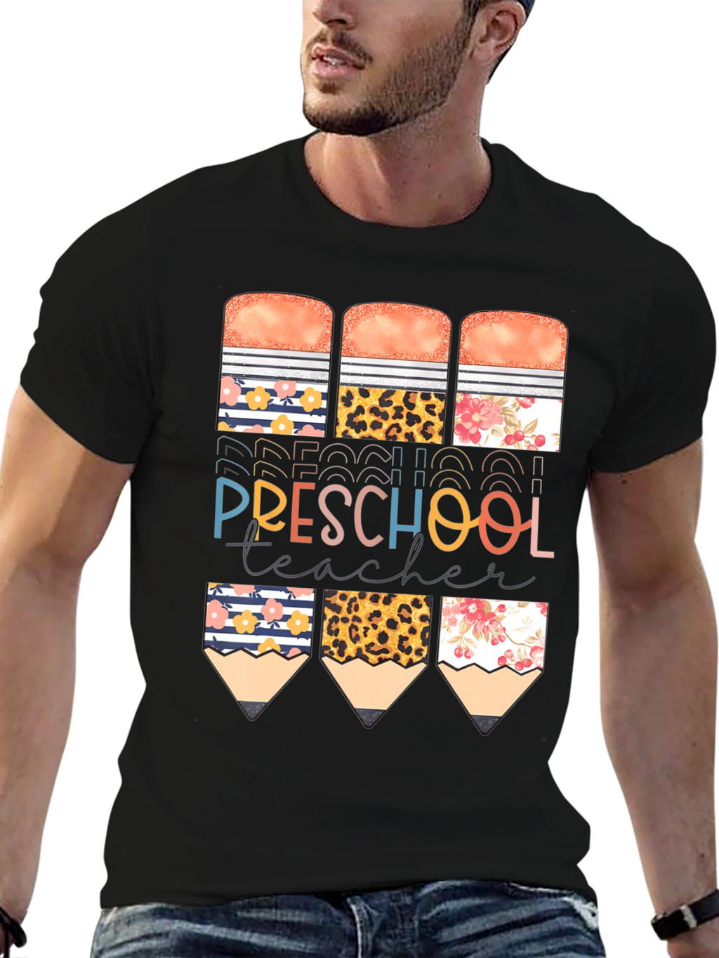 Preschool Teacher Pencil T-Shirt