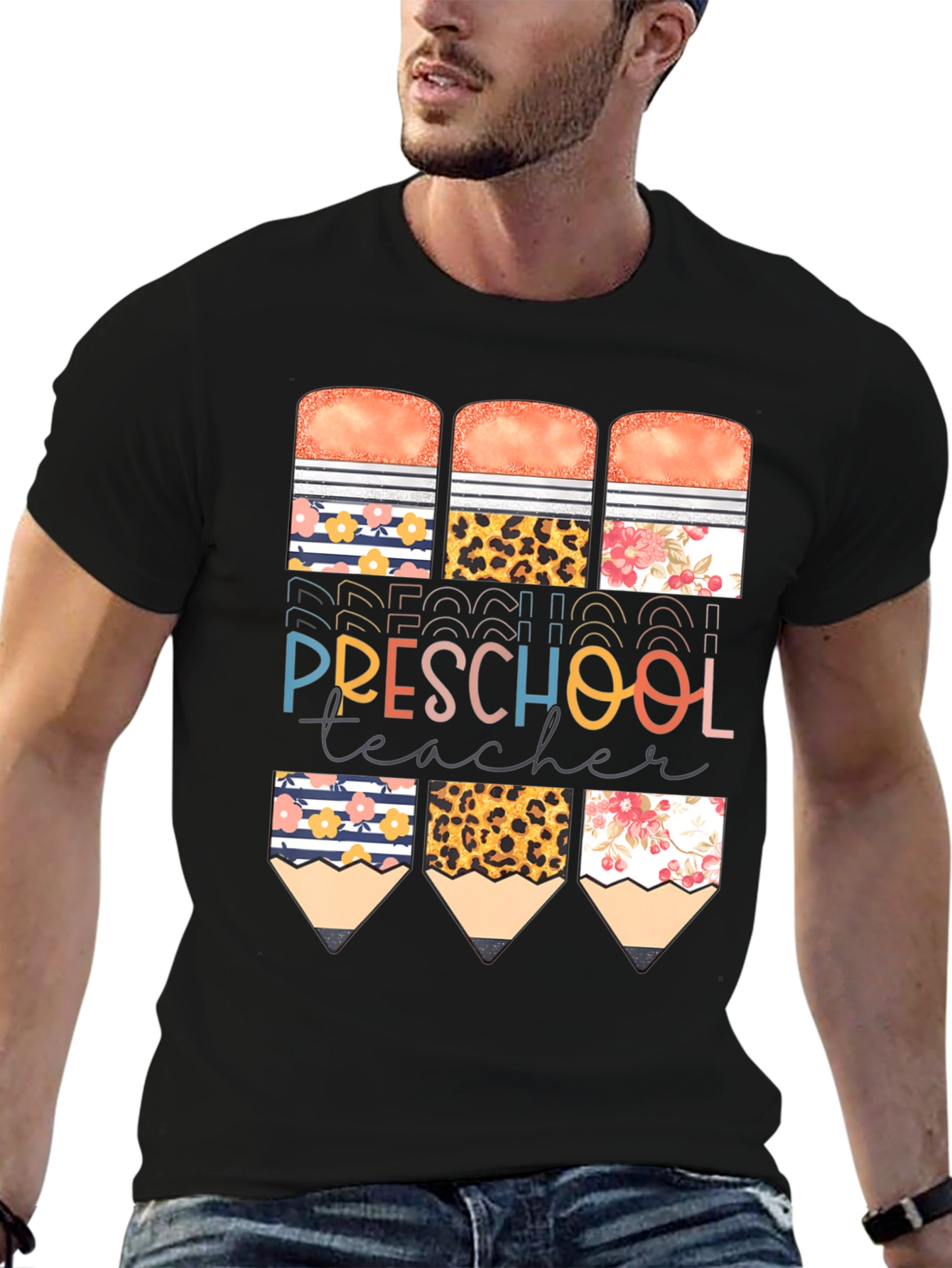 Preschool Teacher Pencil T-Shirt