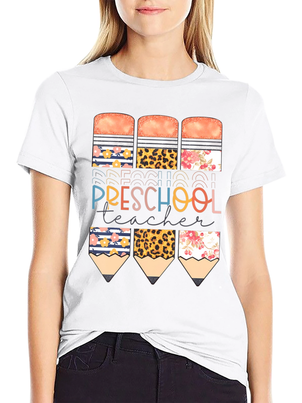 Preschool Teacher Pencil T-Shirt