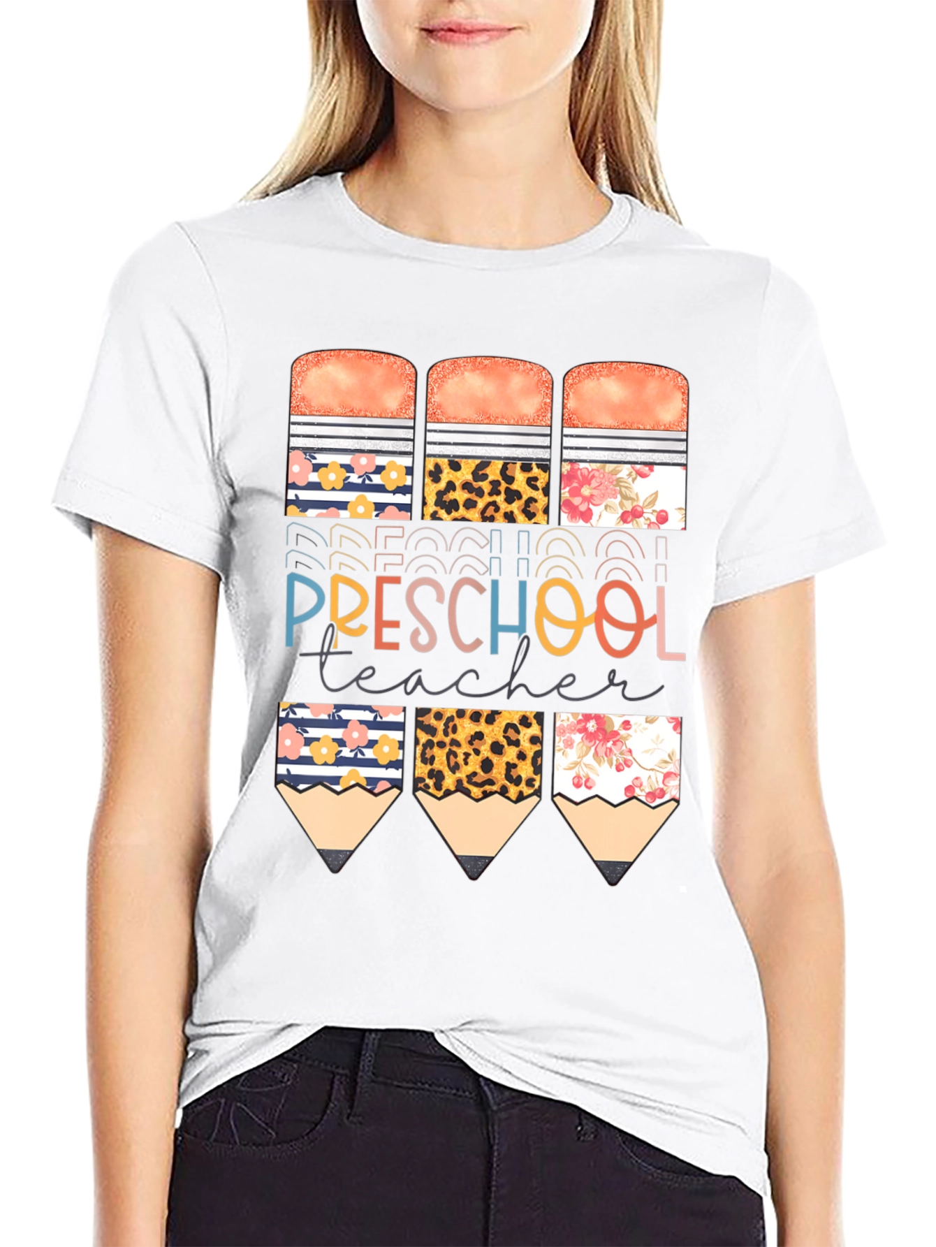 Preschool Teacher Pencil T-Shirt