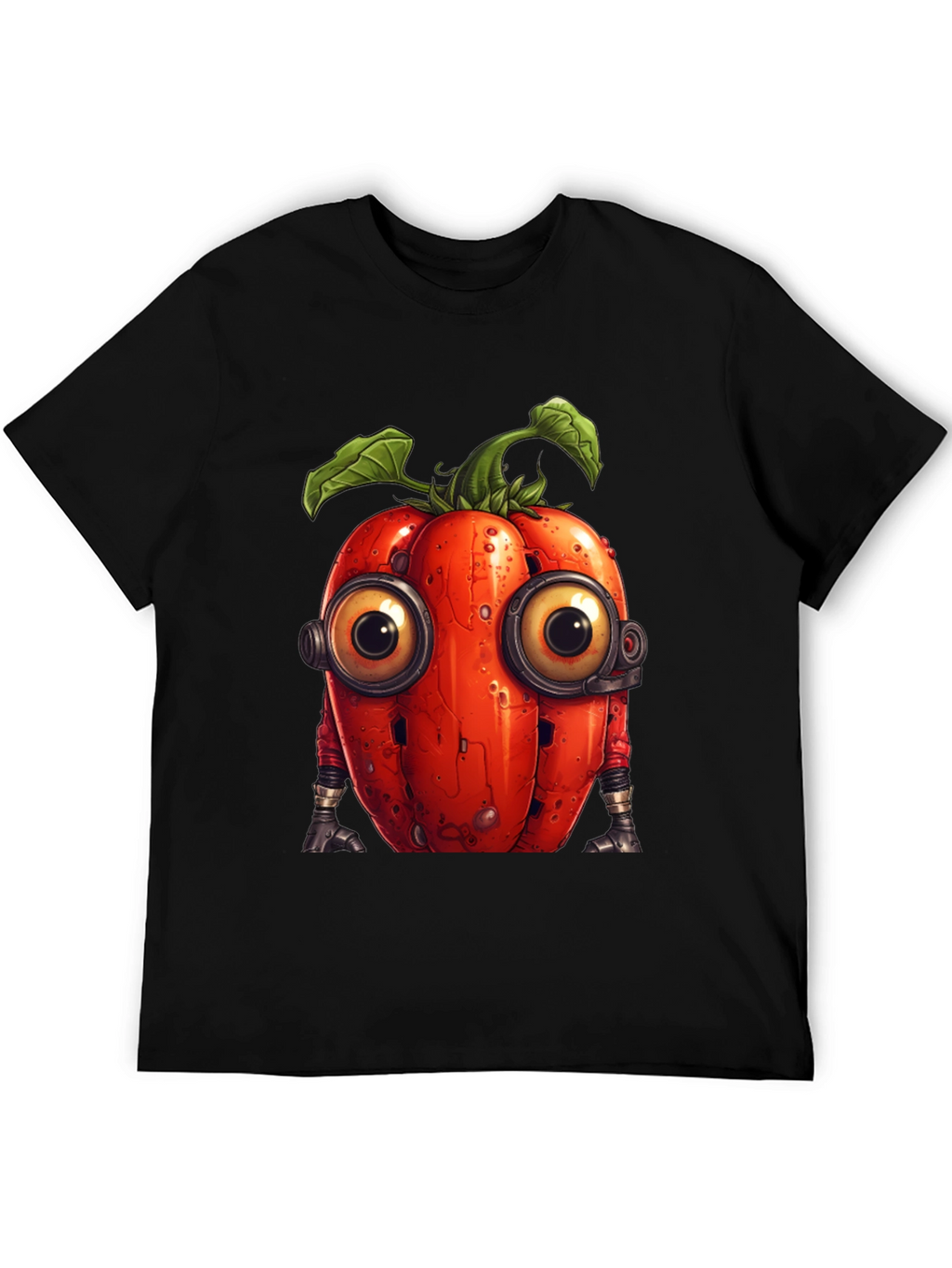 Robotic Tomato Graphic Tee - Unique Sci-Fi Style