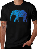 Geometric Elephant Graphic Tee - Modern Animal Print