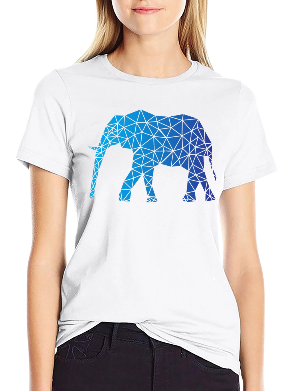 Geometric Elephant Graphic Tee - Modern Animal Print