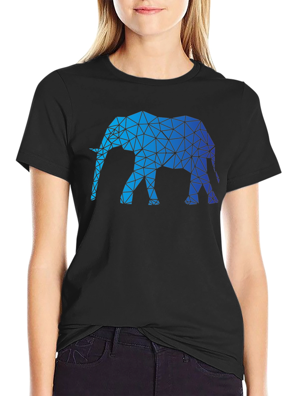 Geometric Elephant Graphic Tee - Modern Animal Print
