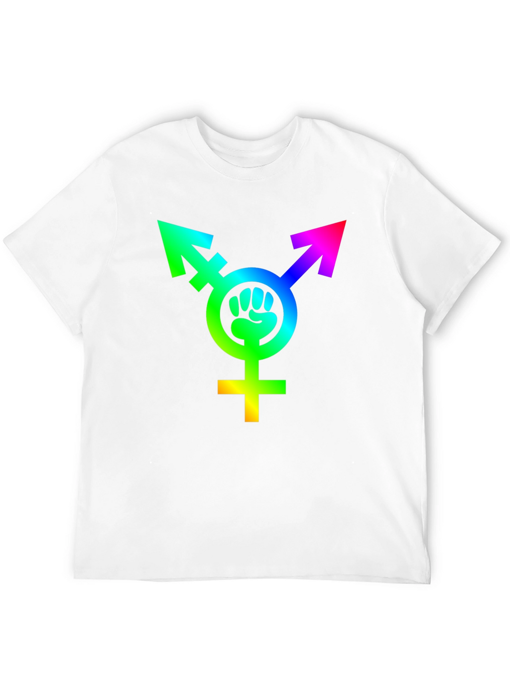 Transgender Pride Fist Rainbow T-Shirt