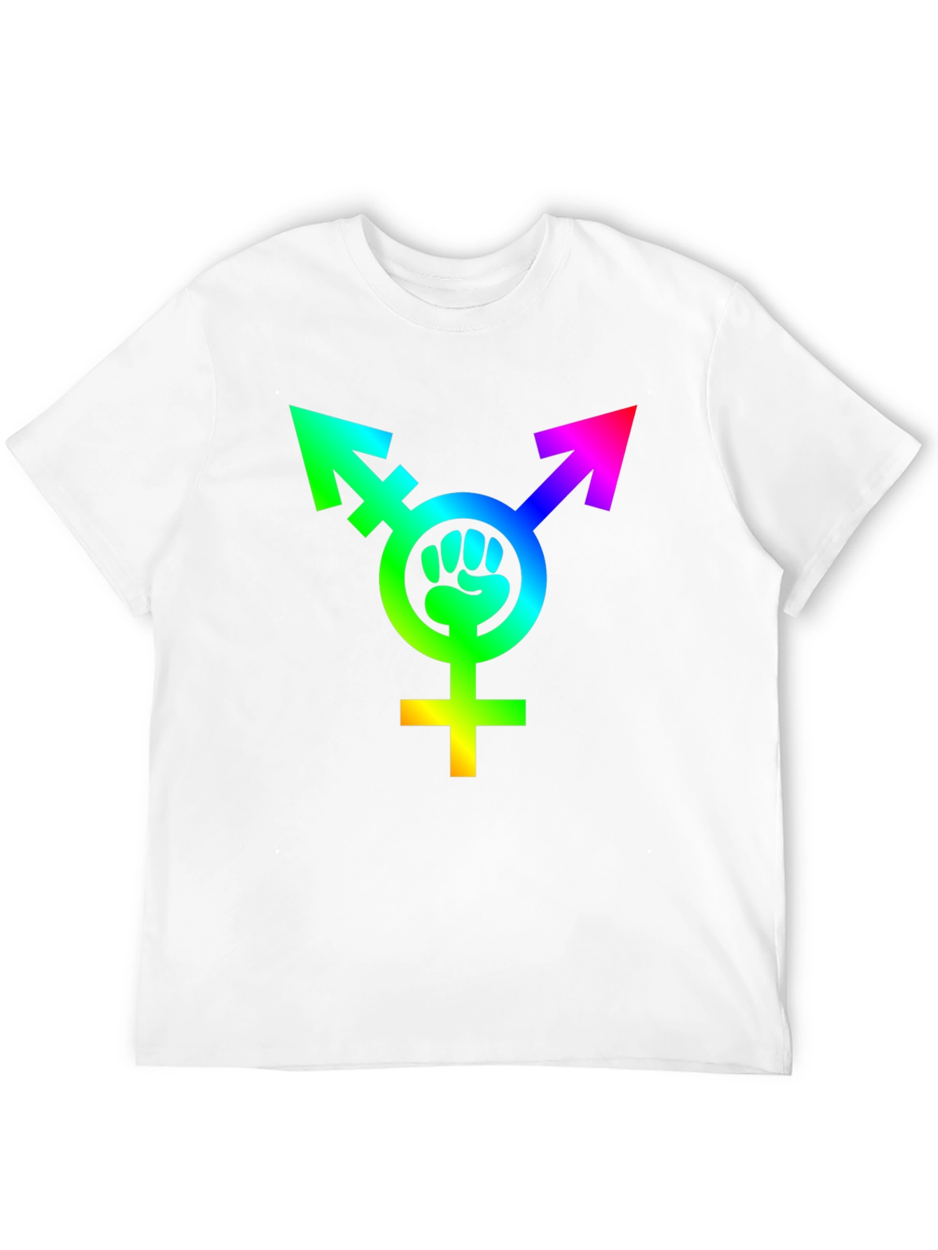 Transgender Pride Fist Rainbow T-Shirt
