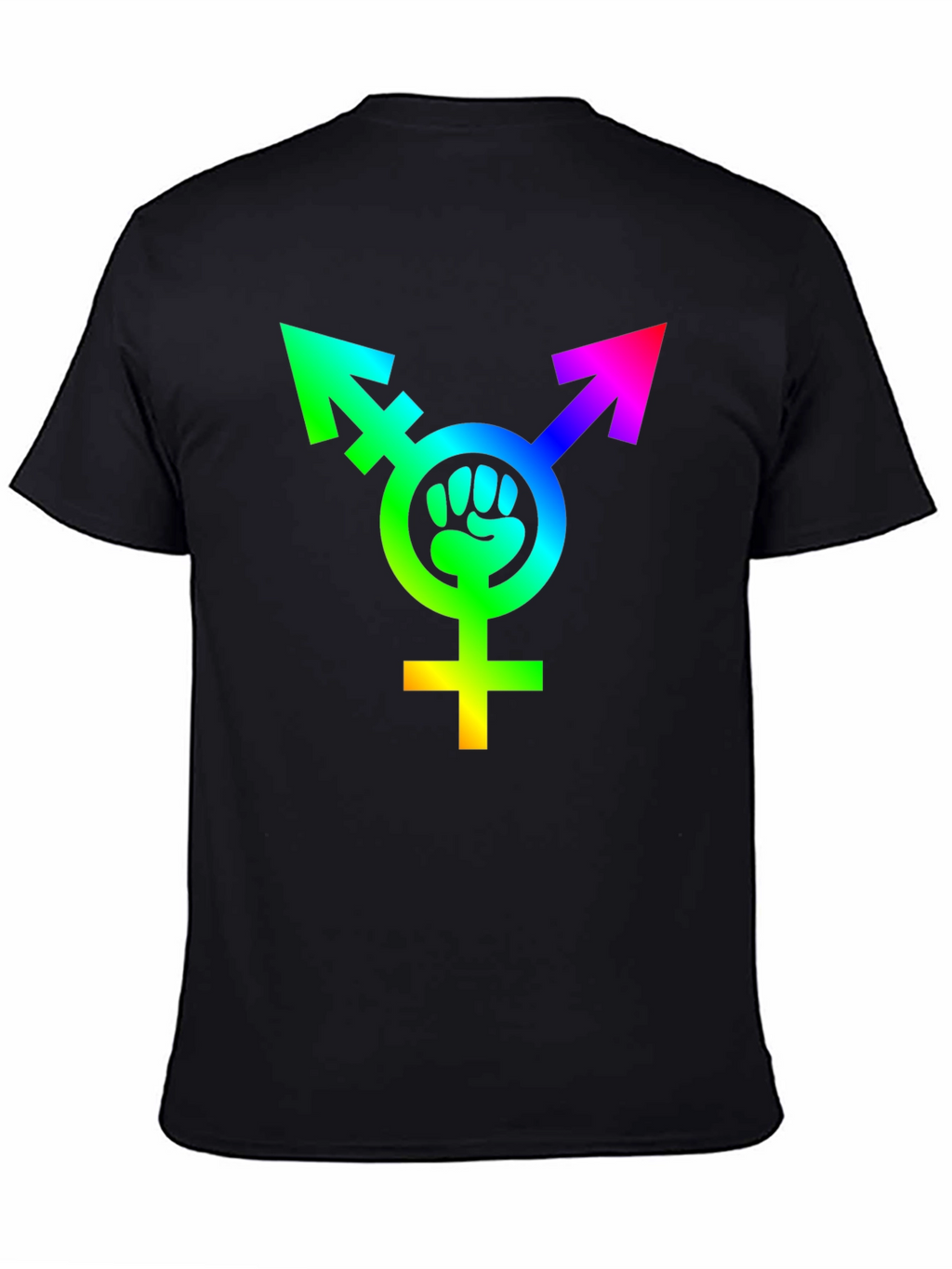 Transgender Pride Fist Rainbow T-Shirt