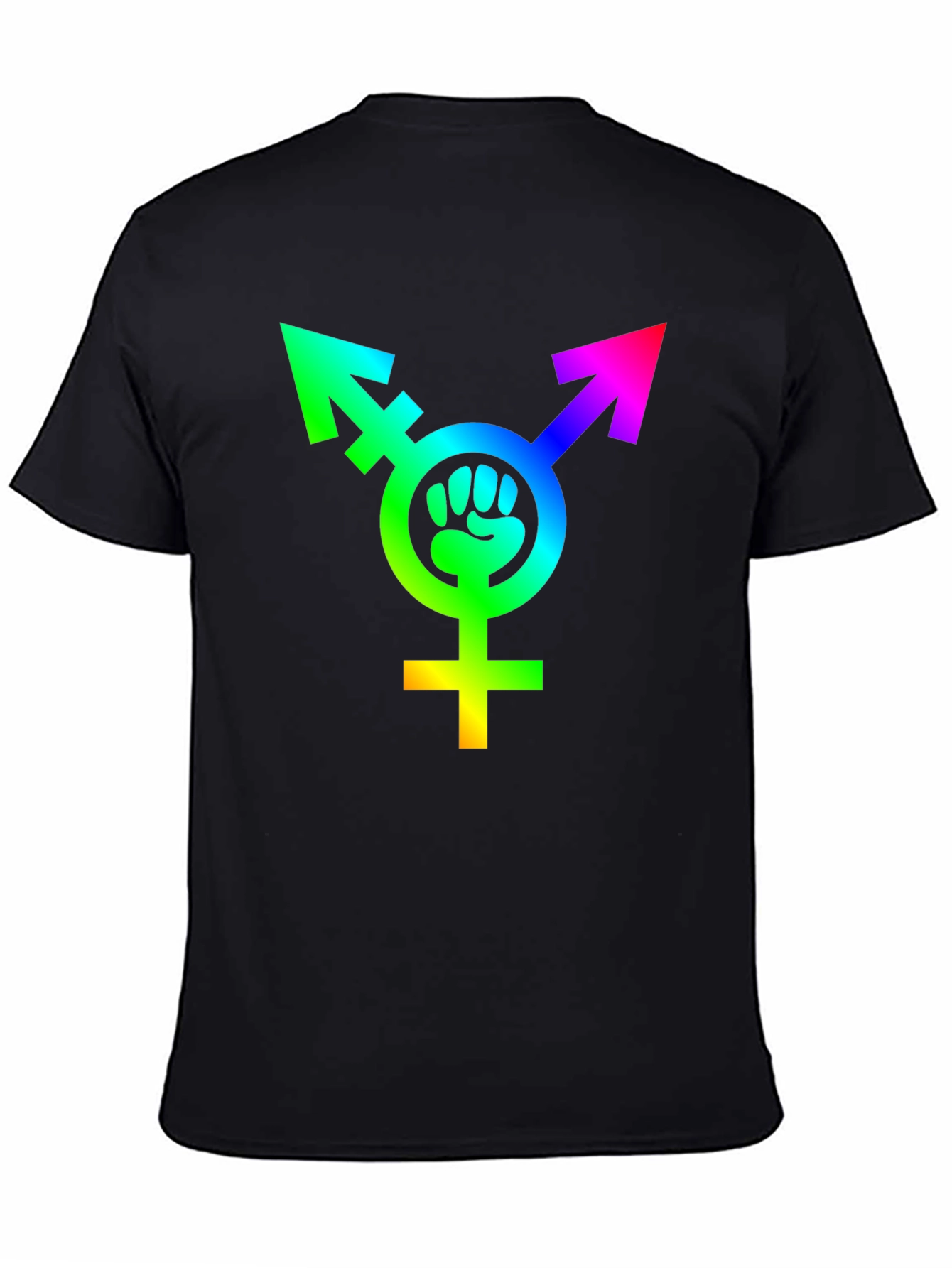 Transgender Pride Fist Rainbow T-Shirt