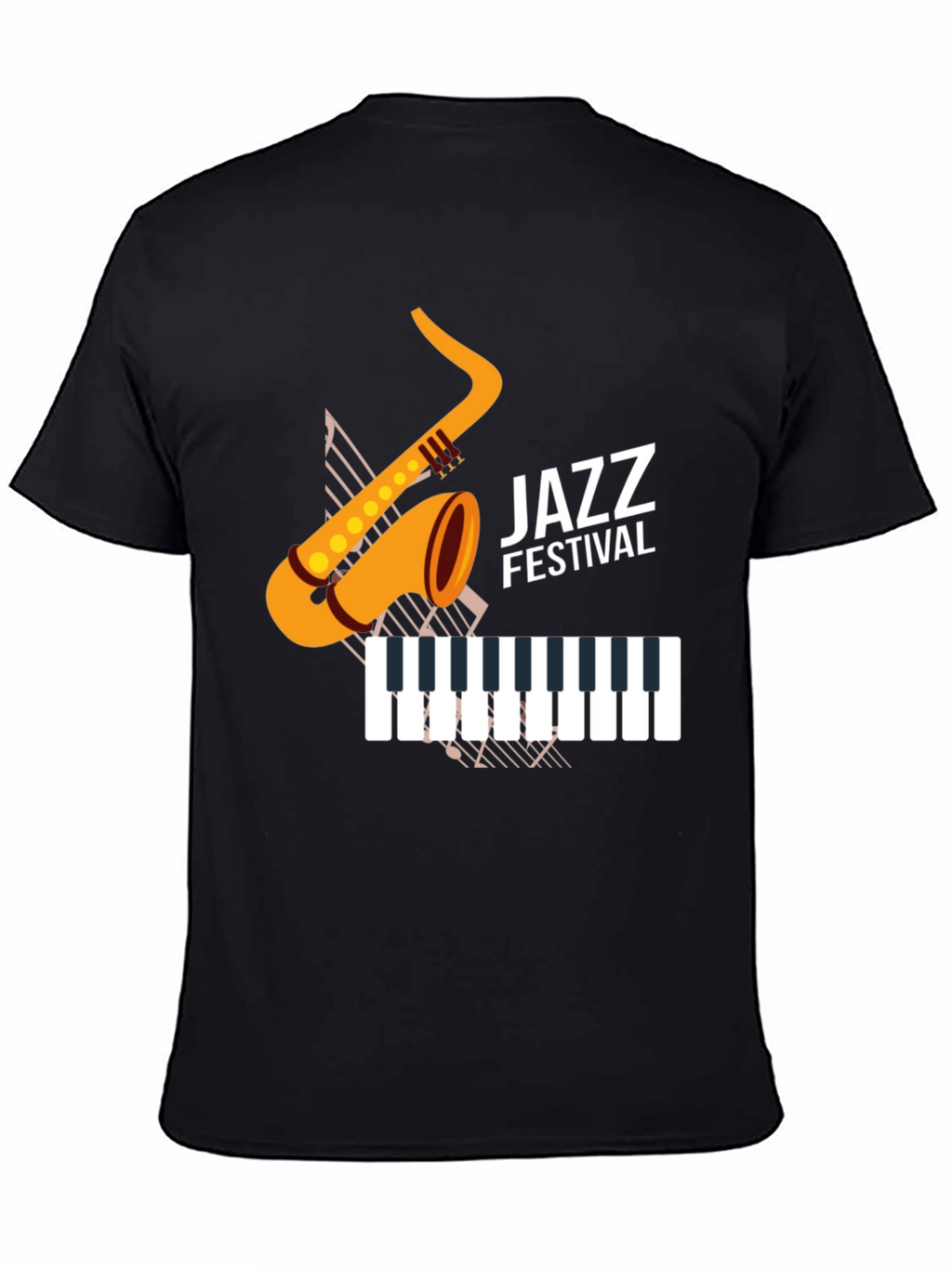 Jazz Festival Graphic Tee - Black Cotton Blend