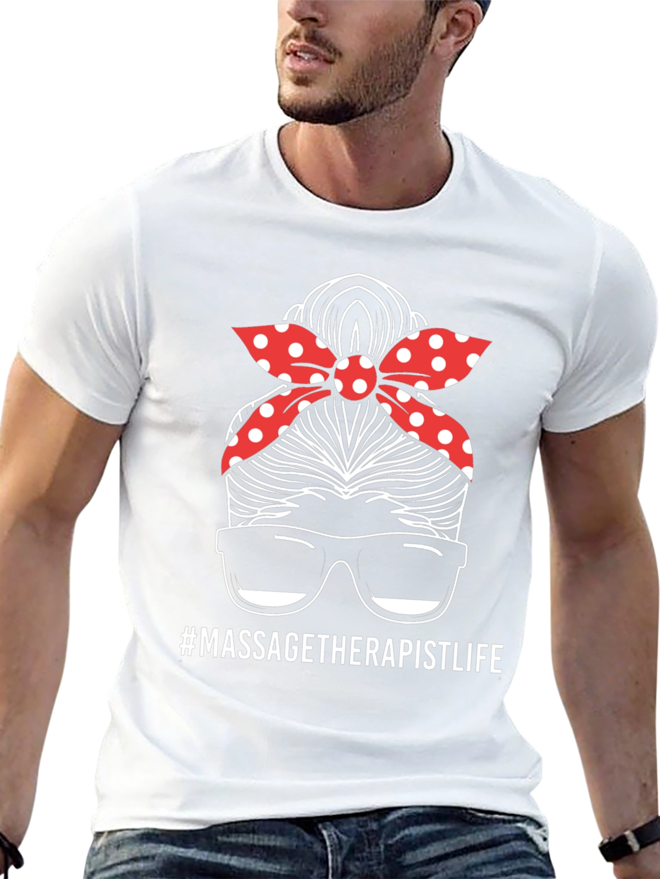 Massage Therapist Life Messy Bun T-Shirt