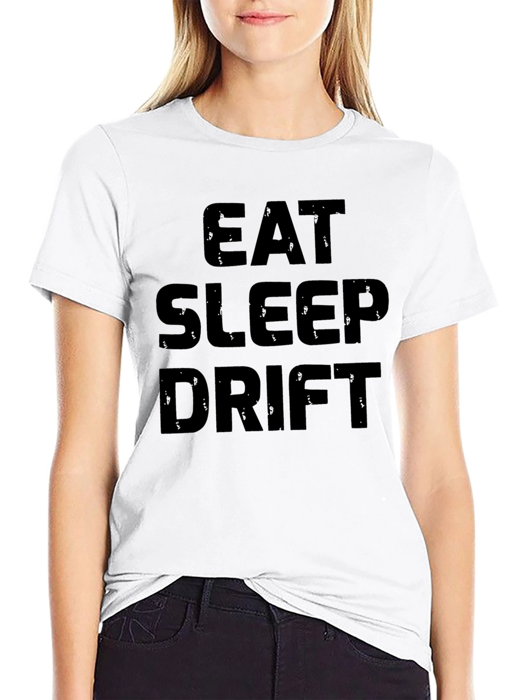 Eat Sleep Drift Graphic T-Shirt - Black