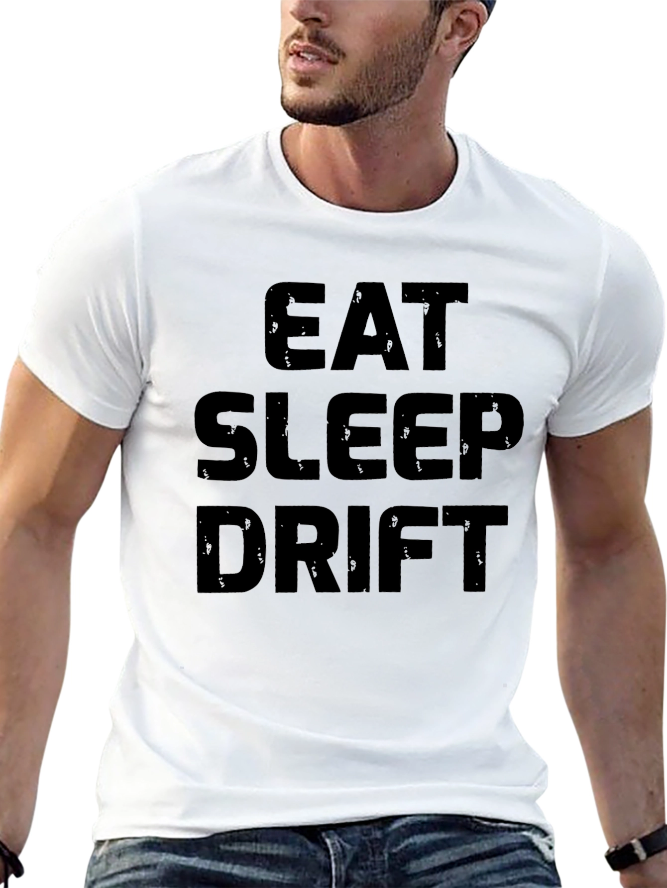 Eat Sleep Drift Graphic T-Shirt - Black