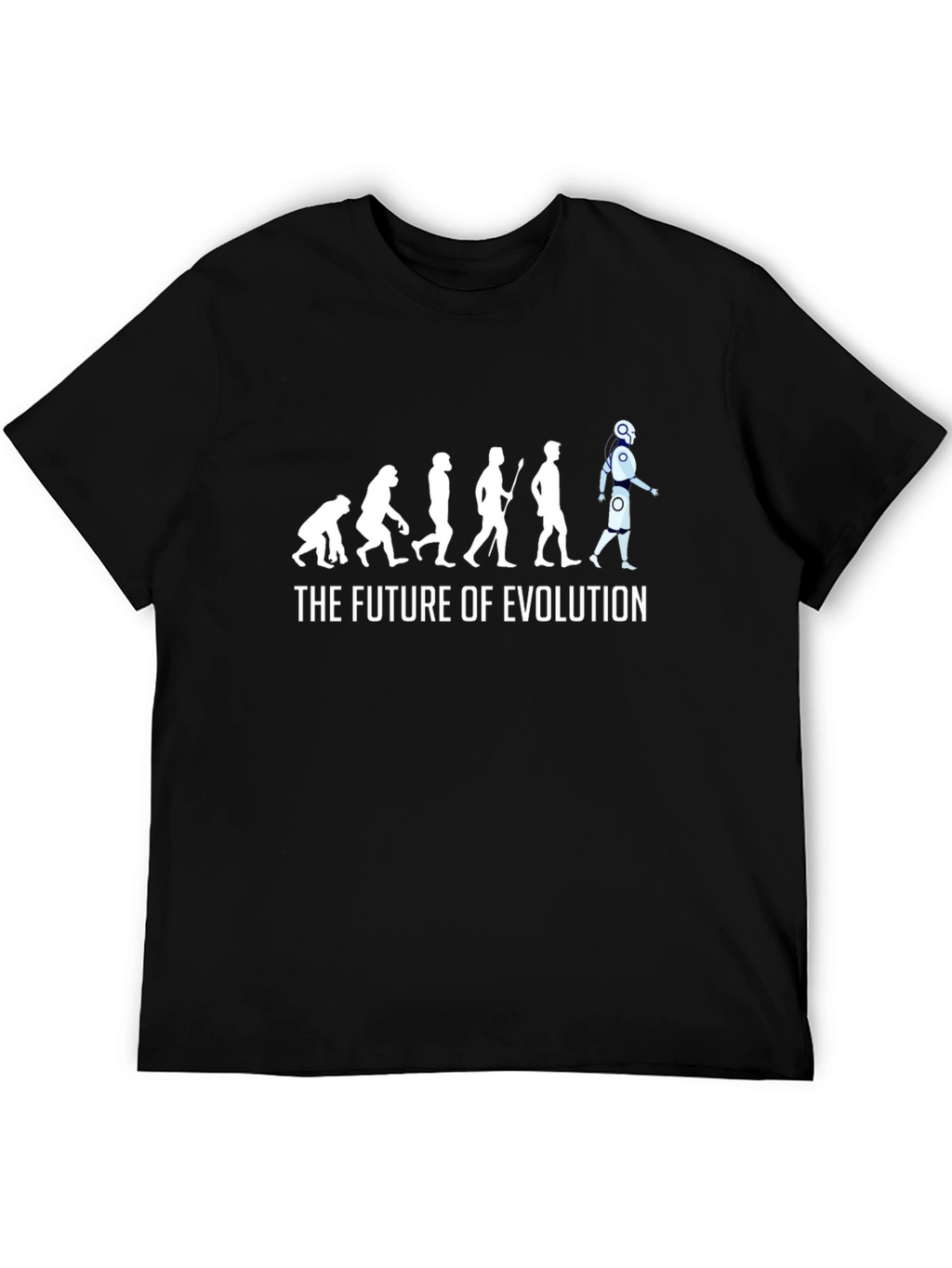 Evolution of Future Robot Black T-Shirt