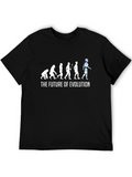 Evolution of Future Robot Black T-Shirt