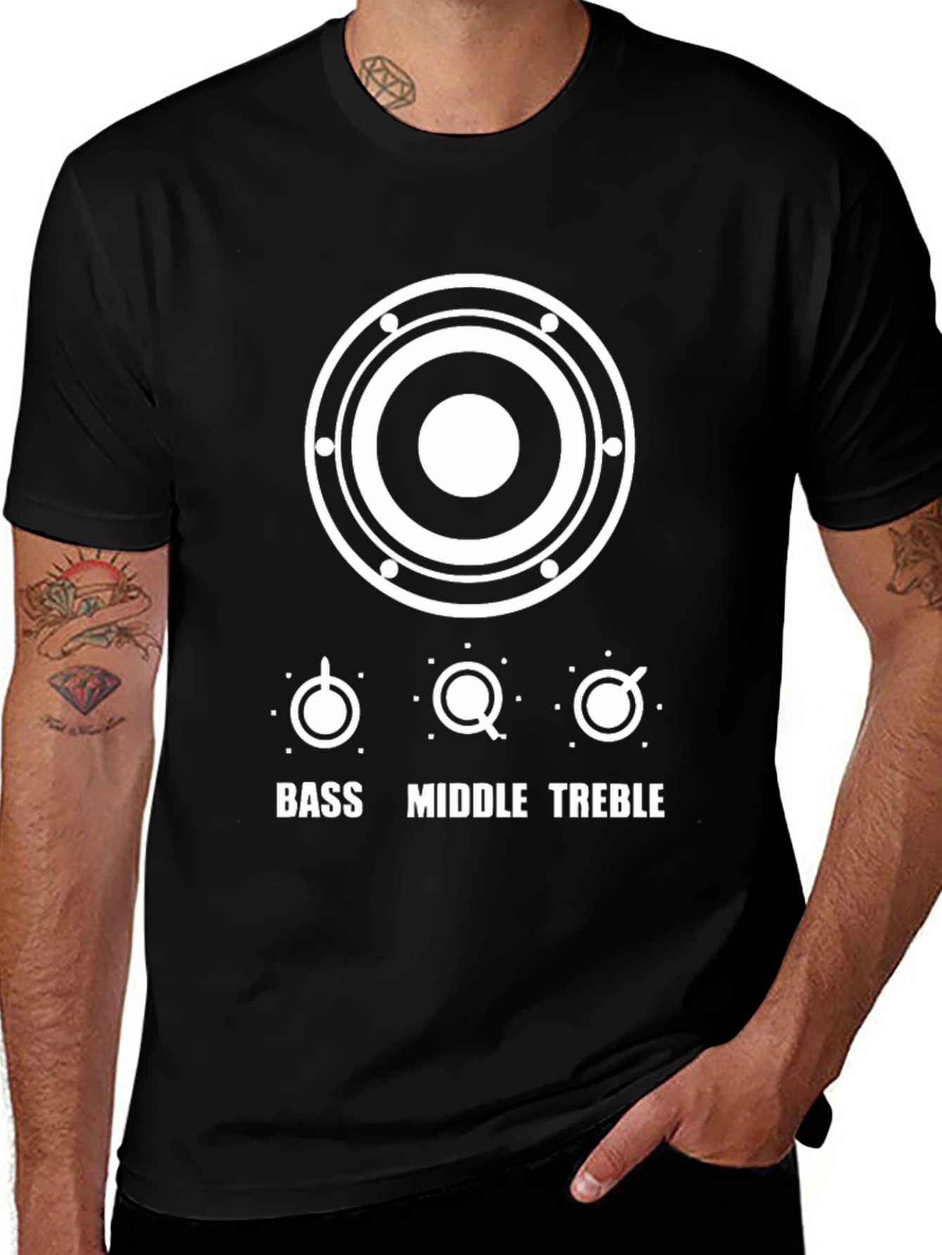 Bass Middle Treble Graphic Tee - Musicians T-Shirt