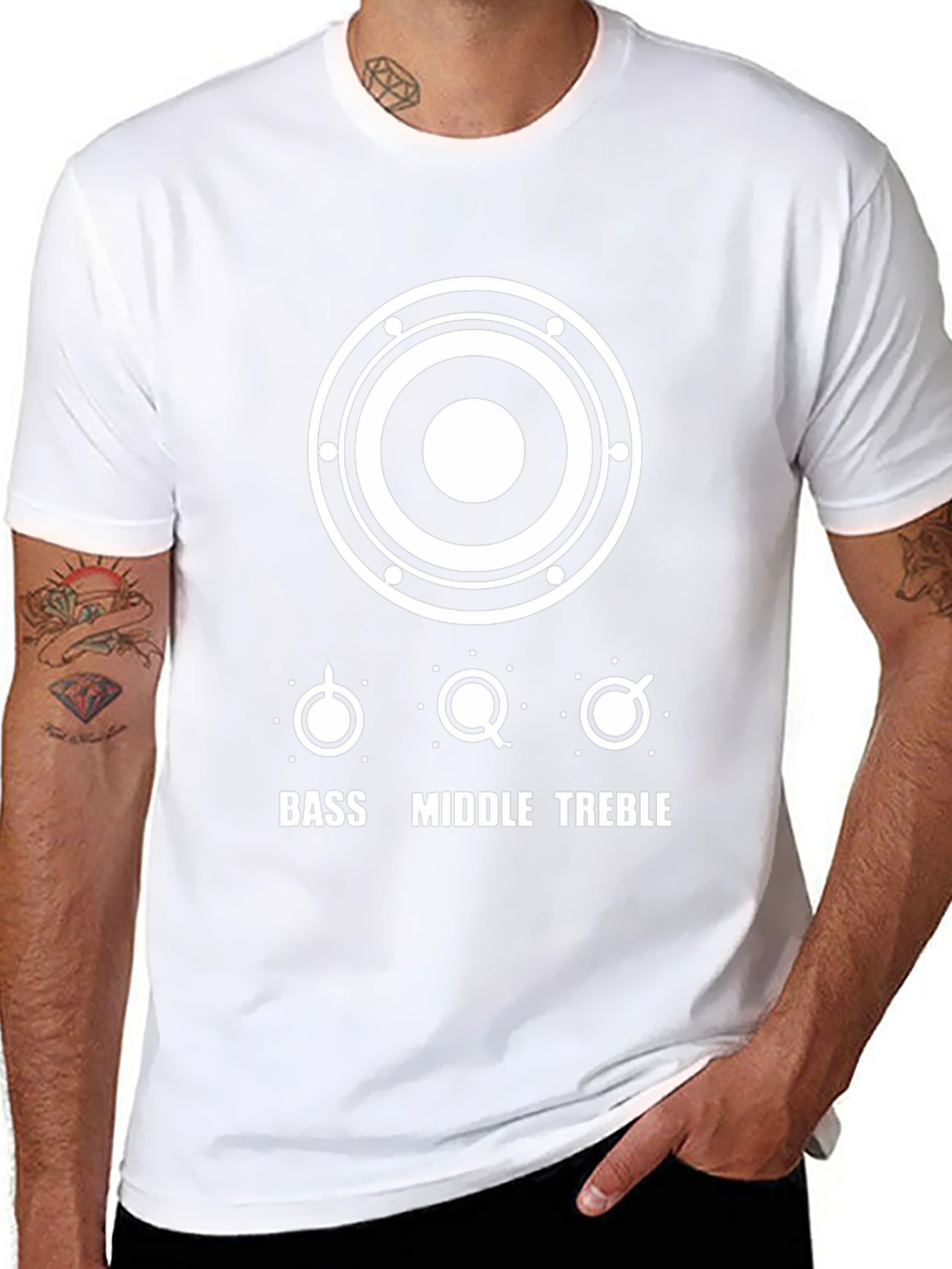 Bass Middle Treble Graphic Tee - Musicians T-Shirt