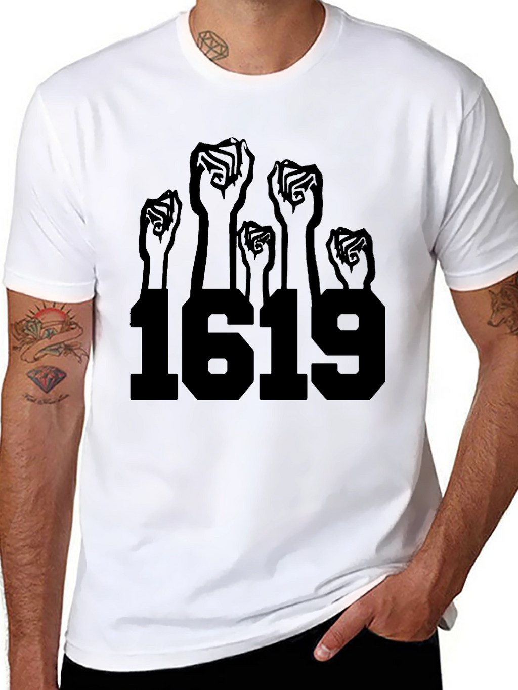 1619 Fist Graphic Tee - Black